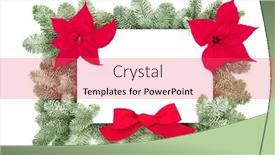  Presentation with flowers border - Audience pleasing slide set consisting of thanksgiving-christmas-new-year-border backdrop and a red colored foreground