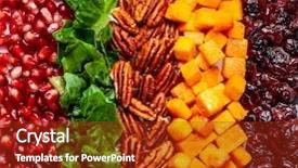  Presentation with pumpkin seeds - Cool new PPT theme with thanksgiving christmas or any backdrop and a crimson colored foreground