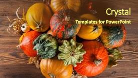  Presentation with agriculture banking - Beautiful theme featuring thanksgiving day - agriculture harvested products on wooden backdrop and a tawny brown colored foreground