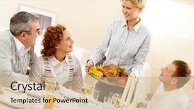  Presentation with active seniors senior couple - PPT theme with thanksgiving day - portrait of senior couple background and a soft green colored foreground