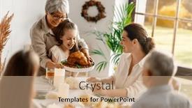  Presentation with happy thanksgiving - Slide set enhanced with thanksgiving-day-autumn-feast-happy and a  colored foreground