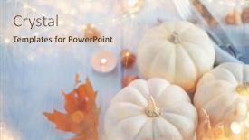  Presentation with table setting - Audience pleasing slide deck consisting of thanksgiving-day-dinner-holiday-served backdrop and a lemonade colored foreground