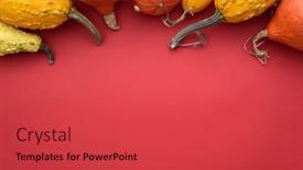  Presentation with greeting card - Presentation theme with thanksgiving-day-greeting-card background and a red colored foreground