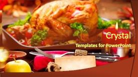  Presentation with thanksgiving dinner - Presentation with thanksgiving dinner thanksgiving table served background and a tawny brown colored foreground