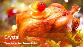  Presentation with thanksgiving dinner - Presentation design with thanksgiving dinner thanksgiving turkey served background and a crimson colored foreground
