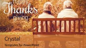  Presentation with thanksgiving - Beautiful theme featuring thanksgiving greeting text against senior backdrop and a red colored foreground