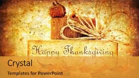  Presentation with thanksgiving - Colorful theme enhanced with thanksgiving holiday background with candle backdrop and a gold colored foreground