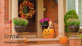  Presentation with brooklyn - Presentation design with thanksgiving outdoor decorations in bay background and a red colored foreground