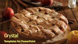  Presentation with thanksgiving - Slides enhanced with thanksgiving style rustic apple pie background and a tawny brown colored foreground