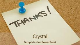  Presentation with corkboard - Presentation theme enhanced with image of a thank you background and a soft green colored foreground