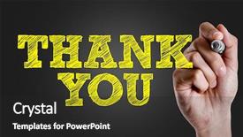 Presentation with appreciation client - Presentation having appreciation client - hand writing the text thank background and a dark gray colored foreground
