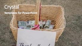  Presentation with thank - PPT layouts enhanced with thankyou background - thank you donation charity tip background and a coral colored foreground