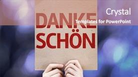  Presentation with thank - PPT layouts featuring blessed birthday - thank you in german card background and a coral colored foreground