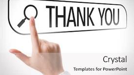  Presentation with search - PPT theme with thank you written in search background and a white colored foreground