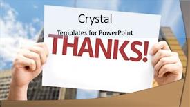  Presentation with thank you card - Amazing presentation theme having thanks card with a urban backdrop and a light blue colored foreground