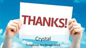  Presentation with thank - Presentation having thanks card with sky background background and a arctic colored foreground