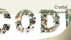  Presentation with coding binary code blue polygonal - Presentation theme featuring that are made of computer background and a  colored foreground