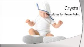  Presentation with baby shoes - Theme consisting of that are way too big background and a white colored foreground