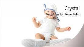  Presentation with baby shoes - Beautiful PPT theme featuring that are way too big backdrop and a white colored foreground