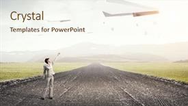  Presentation with freedom - PPT theme with that feeling of freedom mixed background and a  colored foreground