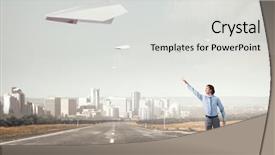  Presentation with freedom - Presentation featuring that feeling of freedom mixed background and a  colored foreground