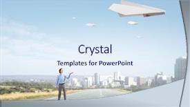  Presentation with freedom - Cool new presentation theme with that feeling of freedom mixed backdrop and a sky blue colored foreground