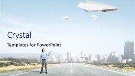  Presentation with freedom - Beautiful presentation featuring that feeling of freedom mixed backdrop and a sky blue colored foreground