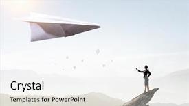  Presentation with freedom - Presentation theme featuring that feeling of freedom mixed background and a  colored foreground