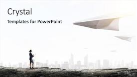  Presentation with freedom - Beautiful slides featuring that feeling of freedom mixed backdrop and a pink colored foreground