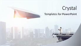  Presentation with freedom - Slide deck having that feeling of freedom mixed background and a  colored foreground