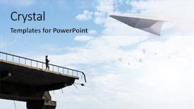  Presentation with freedom - Slide set having that feeling of freedom mixed background and a  colored foreground