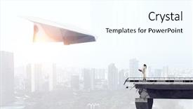  Presentation with freedom - Presentation design with that feeling of freedom mixed background and a cool aqua colored foreground