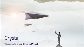  Presentation with freedom - Presentation theme featuring that feeling of freedom mixed background and a  colored foreground