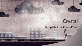  Presentation with freedom - Slide set featuring that feeling of freedom mixed background and a light gray colored foreground