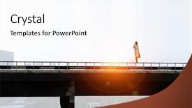  Presentation with freedom - Presentation featuring that feeling of freedom mixed background and a cool aqua colored foreground