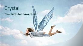  Presentation with freedom - Cool new slides with that feeling of freedom backdrop and a light blue colored foreground