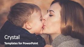  Presentation with loving mom - Slide deck with that is the sweet loving kiss mom and sun kissing beautiful autumn day closeup selective focus background and a dark gray colored foreground