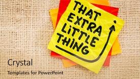  Presentation with note - Beautiful PPT layouts featuring that little extra thing - handwriting backdrop and a  colored foreground