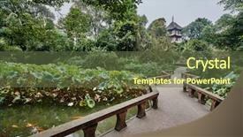  Presentation with poe - PPT theme with thatched cottage park in honour background and a tawny brown colored foreground