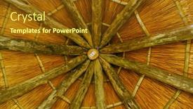  Presentation with roof - Slides featuring thatched roof inside background and a tawny brown colored foreground