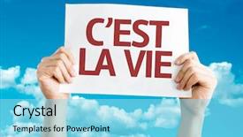  Presentation with life - Slide set consisting of that's life in french background and a  colored foreground