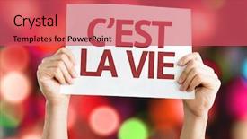  Presentation with end of life care - Beautiful slides featuring that's life in french backdrop and a  colored foreground