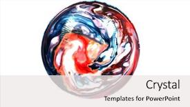  Presentation with 1970s - PPT theme having the 1970's psychedelic background and a sky blue colored foreground