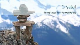  Presentation with mountain top - Colorful PPT layouts enhanced with the 2010 winter olympic backdrop and a sky blue colored foreground