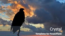  Presentation with african river - Presentation with the african fish - eagle background and a dark gray colored foreground