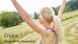  Presentation with relaxation - Presentation design with the air as wellnes background and a  colored foreground