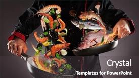  Presentation with food preparation - Audience pleasing slide deck consisting of the air fire flames backdrop and a dark gray colored foreground