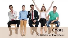  Presentation with super man - Beautiful slide set featuring the air while wait backdrop and a coral colored foreground