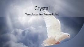  Presentation with angel wings - Beautiful slide deck featuring the air with wings backdrop and a light gray colored foreground