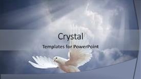  Presentation with angel wings - Colorful presentation theme enhanced with the air with wings backdrop and a light blue colored foreground